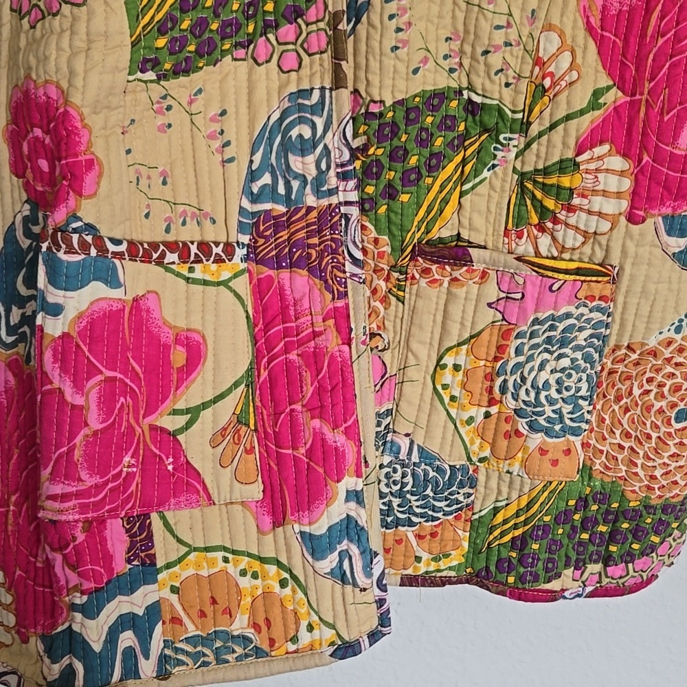 Handmade Floral Quilted Jacket - Picture 2 of 12